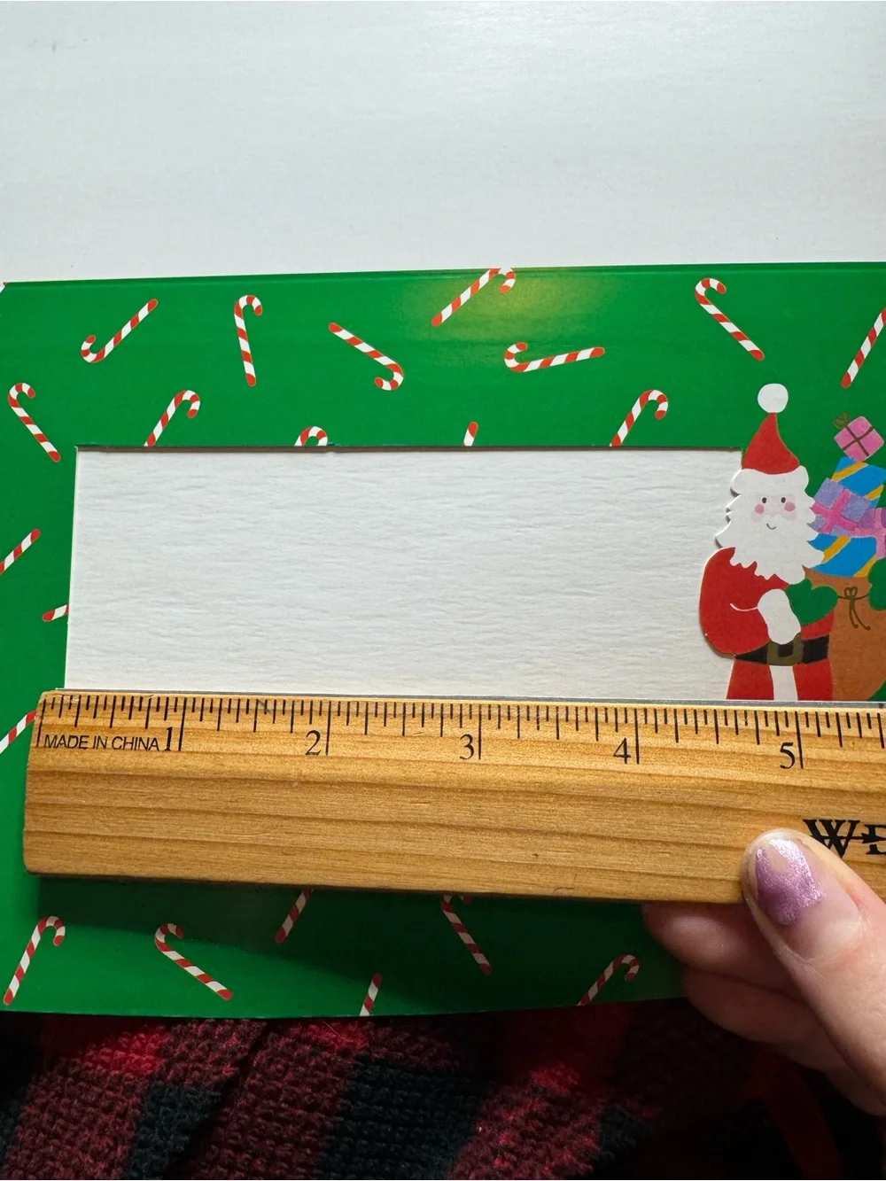 Vintage Lillian Vernon Green Greeting Card Photocards 272Z Cute Santa